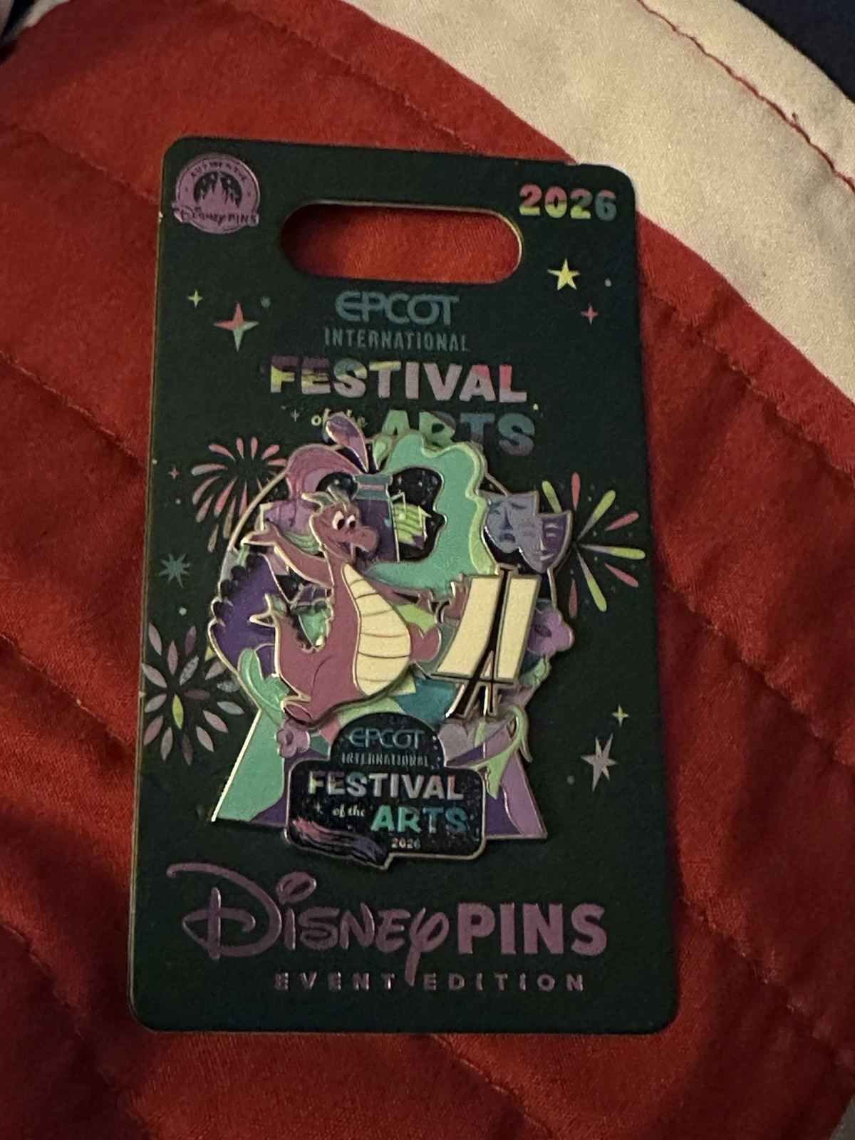Disney Exclusive Figment EPCOT Festival of the Arts 2026 Pin Walt Disney World