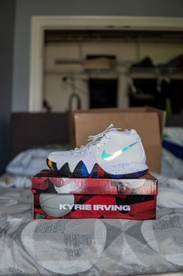Nike Kyrie 4 NCAA Tournament Low Top White/Multi-Color Sneakers 943806-104