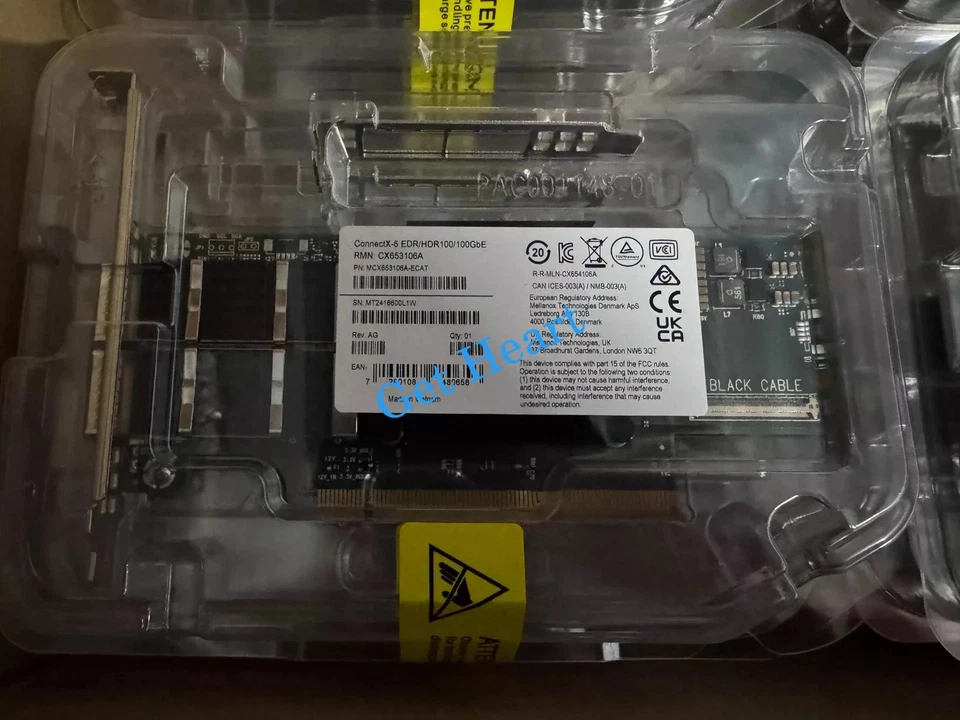 New Mellanox MCX653106A-ECAT ConnectX-6 HDR 100Gb Adapter FedEx or DHL or UPS - Image 3 of 4
