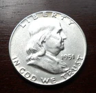1951 Benjamin Franklin Half Dollar BU Uncirculated 90% Silver Coin
