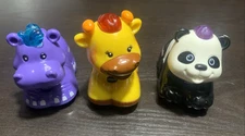 VTech Go Go Smart Wheels Animals Zoo Barn Lot of 3 Giraffe Panda Hippo Tested