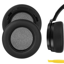 Geekria Protein Leather Ear Pads for Corsair Virtuoso PRO Headphones Black 