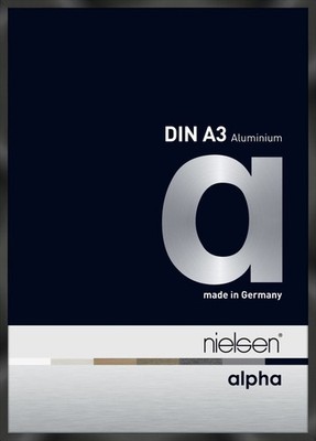 Nielsen Aluminium Bilderrahmen Alpha TCSC 30x42 cm eloxal schwarz glanz