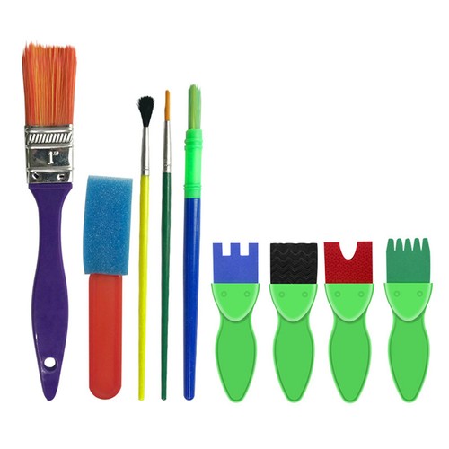  27 szt. Pędzle do malowania dla dzieci Zestawy gąbek Narzędzia malarskie dla dzieci - Zdjęcie 6 z 11