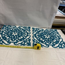 Embroidered Decorative Throw Pillow Covers 18"x18" 18" x 18" Pack of 2 Teal