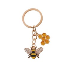 bee keychain bee gifts teacher keychain Yellow