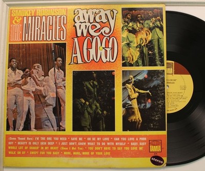 Smokey Robinson & The Miracles Lp Away We A Go Go On Tamla - Vg++/ Vg+ To Vg++