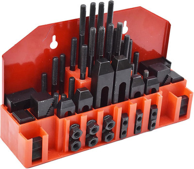58 Pcs Pro-Series 7/16'' T-Slot 3/8''-16 Stud Clamping Kit Hold down Clamp Clampin