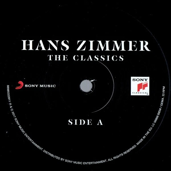 Hans Zimmer - The Classics-2017 (M/[M) - "Vinyl Record" - Image 3 of 4