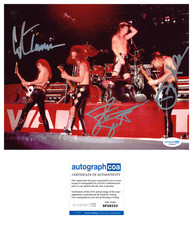 ‘Warrant’ Band Signed 8x10 Photo ‘Cherry Pie’ Erik, Joey & Steven ACOA