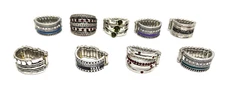 NEW! Paparazzi Stretchy Rings (Set of 9) Chunky Multi Colored Band/Glitz