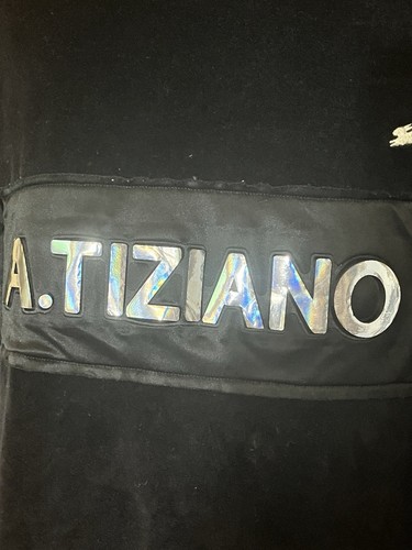 A.Tiziano Men’s 3X Black Velour Crew Neck T Shirt - Picture 4 of 10