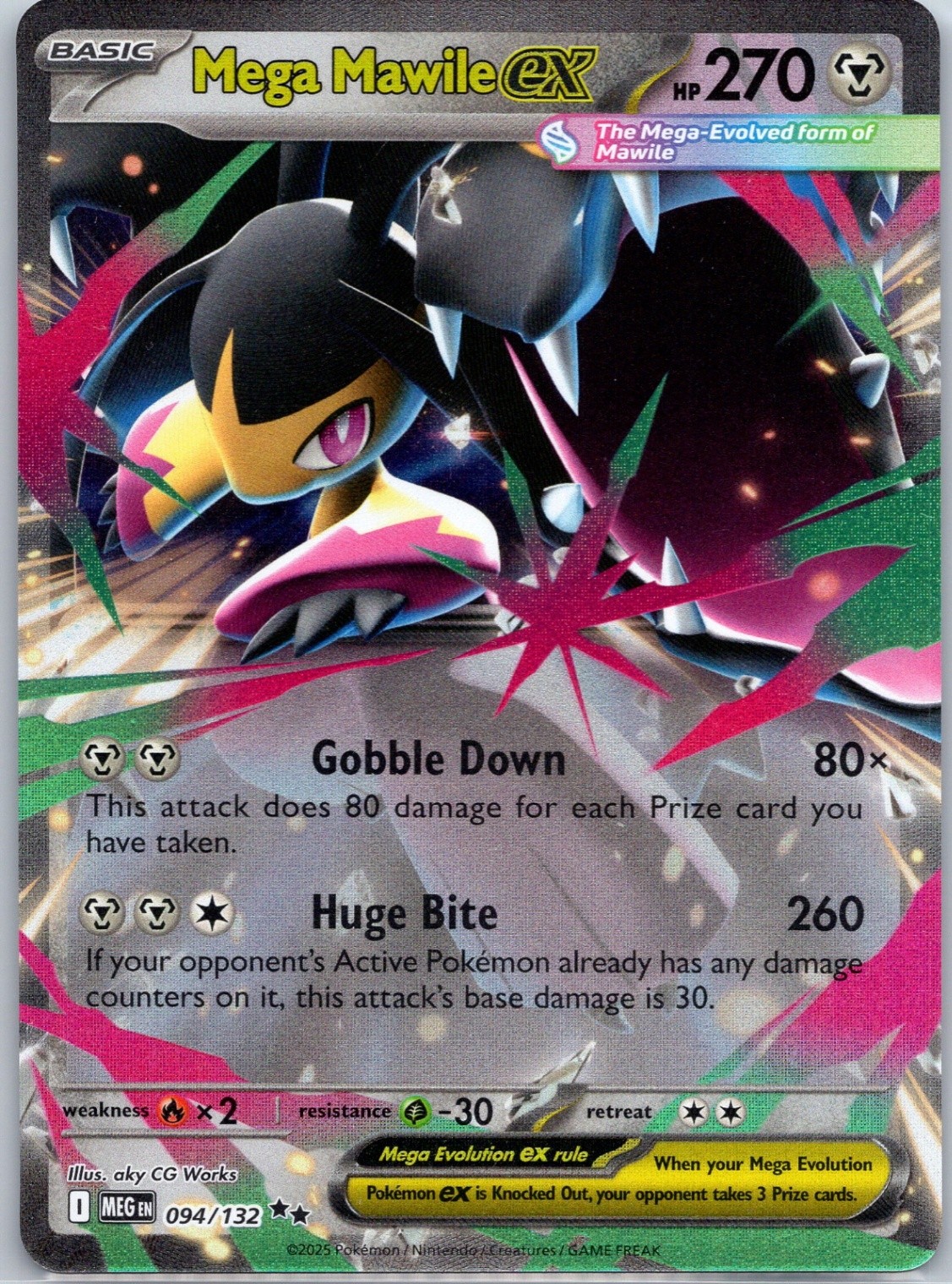 Mega Mawile ex - Holo ME01: Mega Evolution #094/132 NM