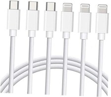 USB C to Lightning Cable MFi Certified 3Pack iPhone Charger Cord Power 6FT