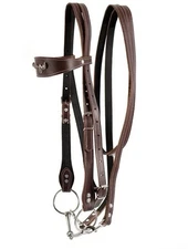 Y.J TAILS Leather Horse Bridle & Adjustable Detachable Leather Reins NEW