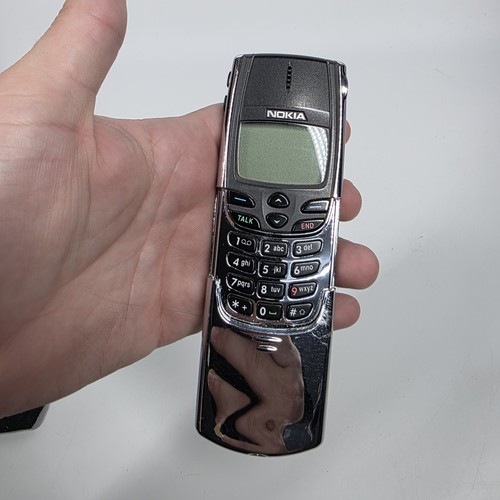 Vintage Nokia 8860 Cell Phone Chrome Collectible With Carrying Pouch - Untested - Photo 2 sur 9