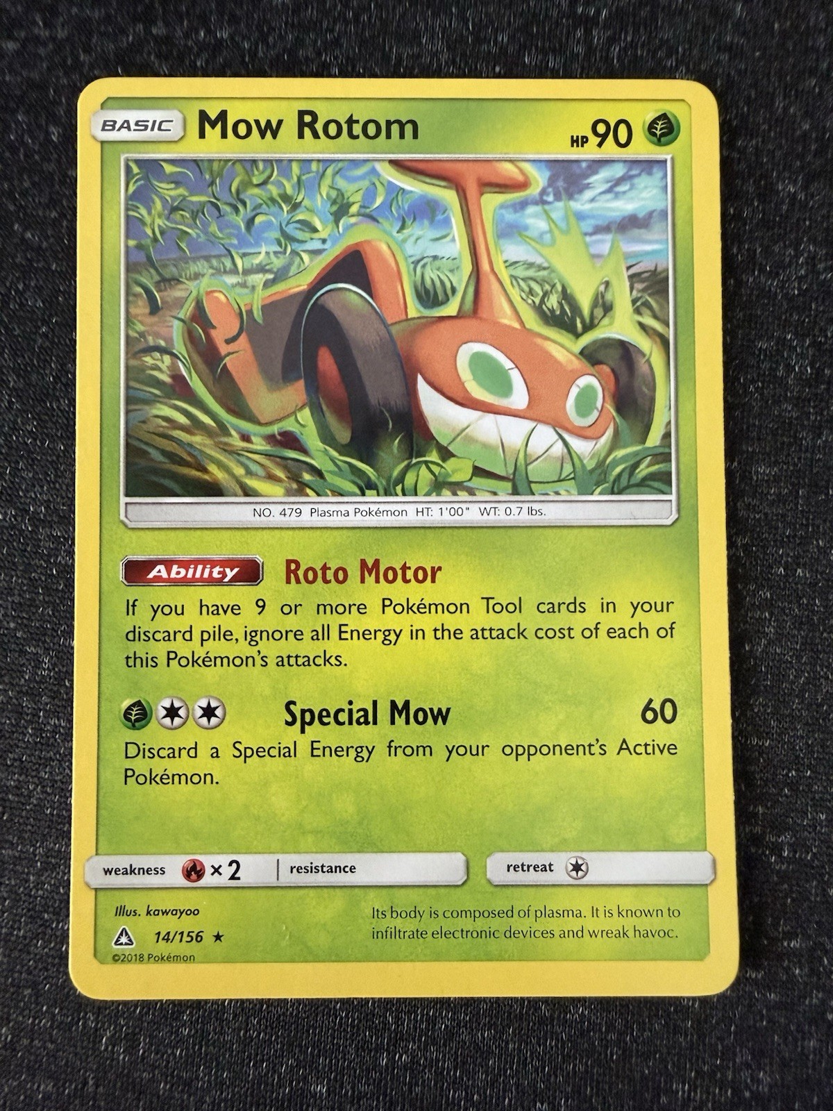Mow Rotom 14/156- Ultra Prism- Regular Rare- LP