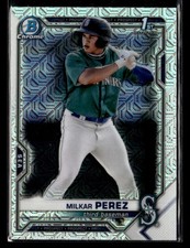 2021 Bowman Chrome #BCP-215 Milkar Perez Prospects Mojo Refractor card