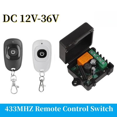 DC 12V 24V 36V 433MHz Wireless Remote Control Switch 1CH Relay Door Lock