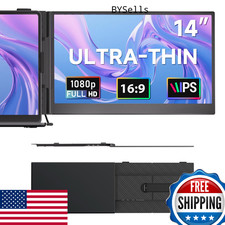 ROYY 14" Ultra-Thin Portable Laptop Screen Extender Dual Monitor FHD 1080P IPS