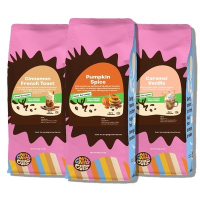 Crazy Cups Decaf Flavored Ground Coffee Variety Pack, Includes Cinnamon Frenc...