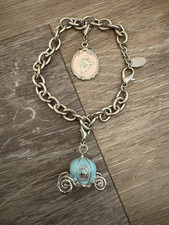 Disney Cinderella Charm Bracelet w/ Enameled Cloisonne Charms