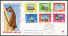 Colonies D44 Netherlands Antilles CURACAO 1972 FDC 6v Landscapes Birds Castle