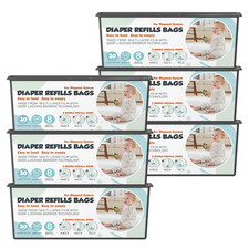 Diaper Pail Refills Bags with 30 Bags Compatible with Genie Easy Roll Signature