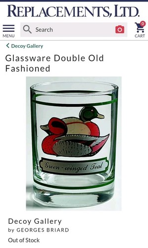 3 vasos de whisky vintage Georges Briard Mallard y verde alado verde azulado pato rocas - Imagen 12 de 14