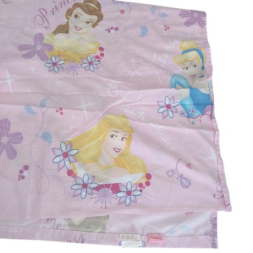 Vintage Disney Princesses Twin Flat Sheet Pink Belle Cinderella Multi Color - Picture 6 of 12