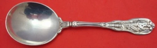 Mythologique by Gorham Sterling Silver Cream Soup Spoon Beaded Back 5 3/4"