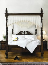 BESPOKE 6'  Super King four poster mahogany wooden Queen Anne style canopy bed