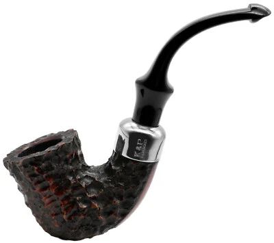 Peterson System Standard Rustic Finish Large Bent Calabash Briar Pipe (305)