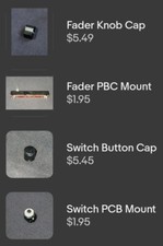 Leprecon LP612  LP624 Console Hardware  USED PARTS  Switch Fader Button Cap