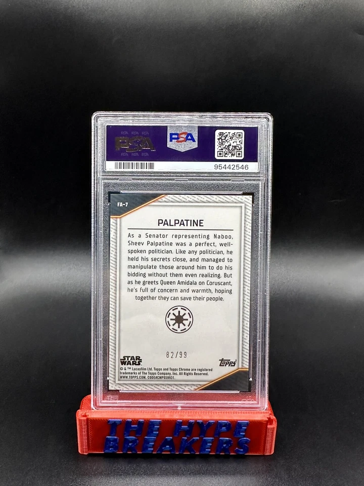 /99 Emperor Palpatine PSA 10 Green Ref. 2023 Star Wars Chrome First Appearances - Image 2 of 3