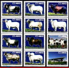 3077 BRAZIL 2009 EXPOSURE ZEBU, CATTLE, OXS, RHM C-2789 to C-2800, SET MNH