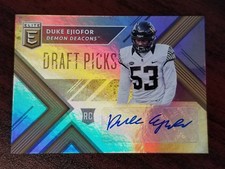 2018 Elite Draft Auto #240 Duke Ejiofor Wake Forest Houston Texans Rookie