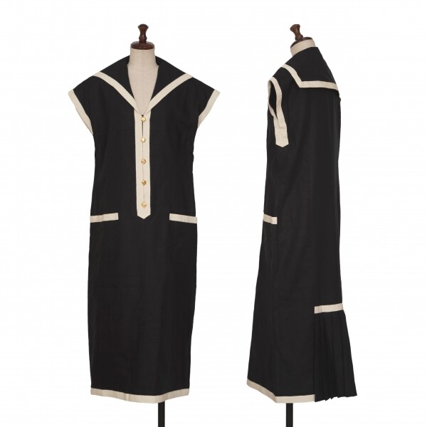 CHANEL Sailor Collar Dress Size S-M(K-133808) | eBay