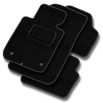 OP65-1 Satz Autoteppiche Velour STREAK Grau für Opel Corsa-e ab 2020 automatte f