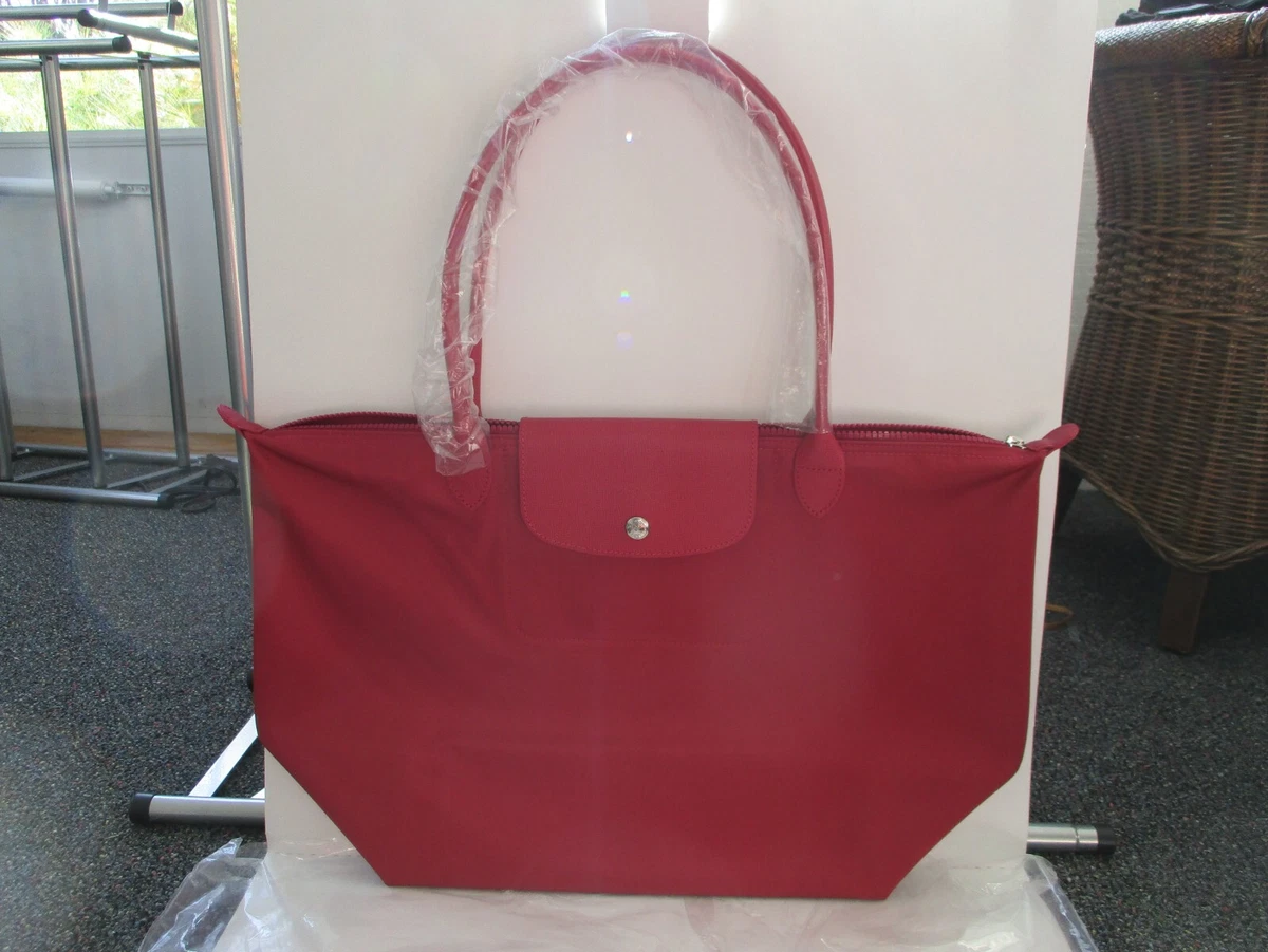 LONGCHAMP Le Pliage Neo Shoulder Tote Bag Raspberry Large-NEW