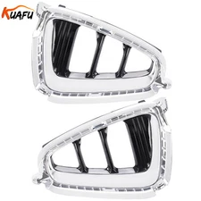 Fog Light Bezel Pair New For Kia Optima 2016-2018 Front Chrome LH+RH Left Right