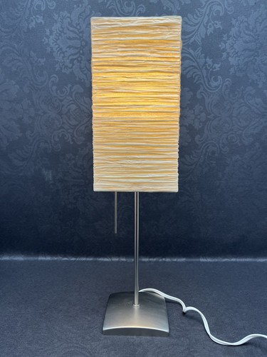 IKEA ORGEL VRETEN Table Lamp Shade Rice Paper 24” Brush Silver Metal Base 29 30 - Picture 5 of 19
