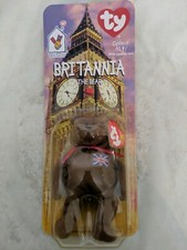Britannia The Bear Ty Beanie Baby Rare Errors Mint   Condition