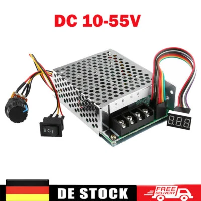MARKENLOS DC 10-55V Motor Drehzahlregler Reversible Schalter 12V 24V 36V 60A PWM CW / CCW~
