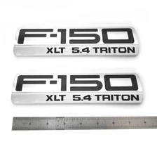 2pack OEM 2004-2018 F-150 XLT 5.4 Triton Chrome Emblem for Badges PAIR NEW F150