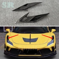 For Ferrari F8 2020-2023 Carbon Fiber Front Splitter Side Air Vent Cover Trims