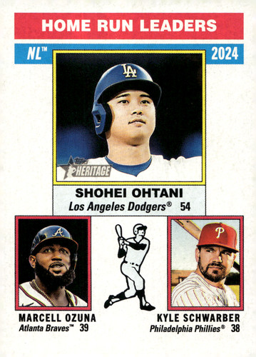 2025 Topps Heritage - League Leaders Ohtani, Schwarber, Ozuna #193