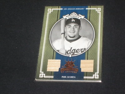 PAUL LO DUCA DODGER CERTIFIED GENUINE AUTHENTIC BASEBALL GAME USED BAT CARD /100 - Photo 1/2