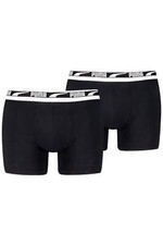 Image of Puma 2-Pack Everyday Multi Logo Boxer Briefs, Black