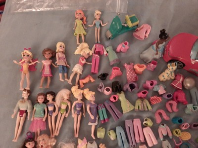 polly pocket dolls with rubber clothes